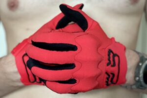 Bomber gloves red